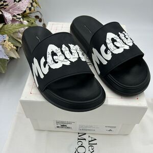 Menzel Alexander McQueen rubber graffiti pool slide size 42.5 made in Italy